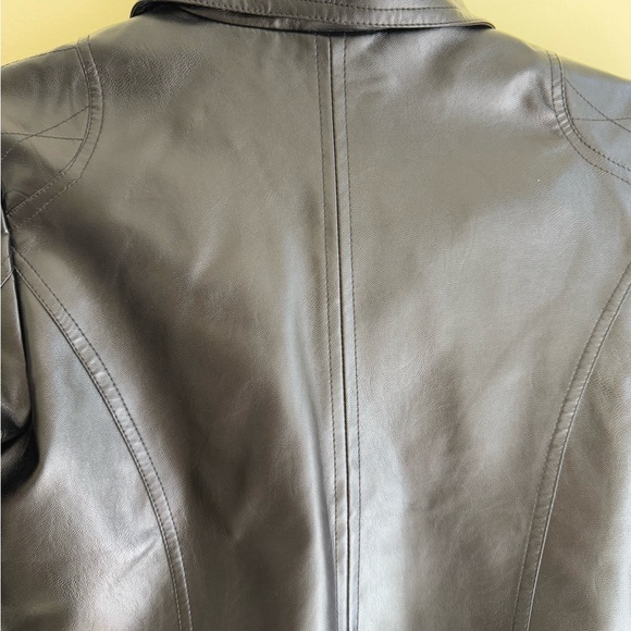 Lehour Black Faux Leather Jacket *GREAT USED CONDITION* - Picture 9 of 13